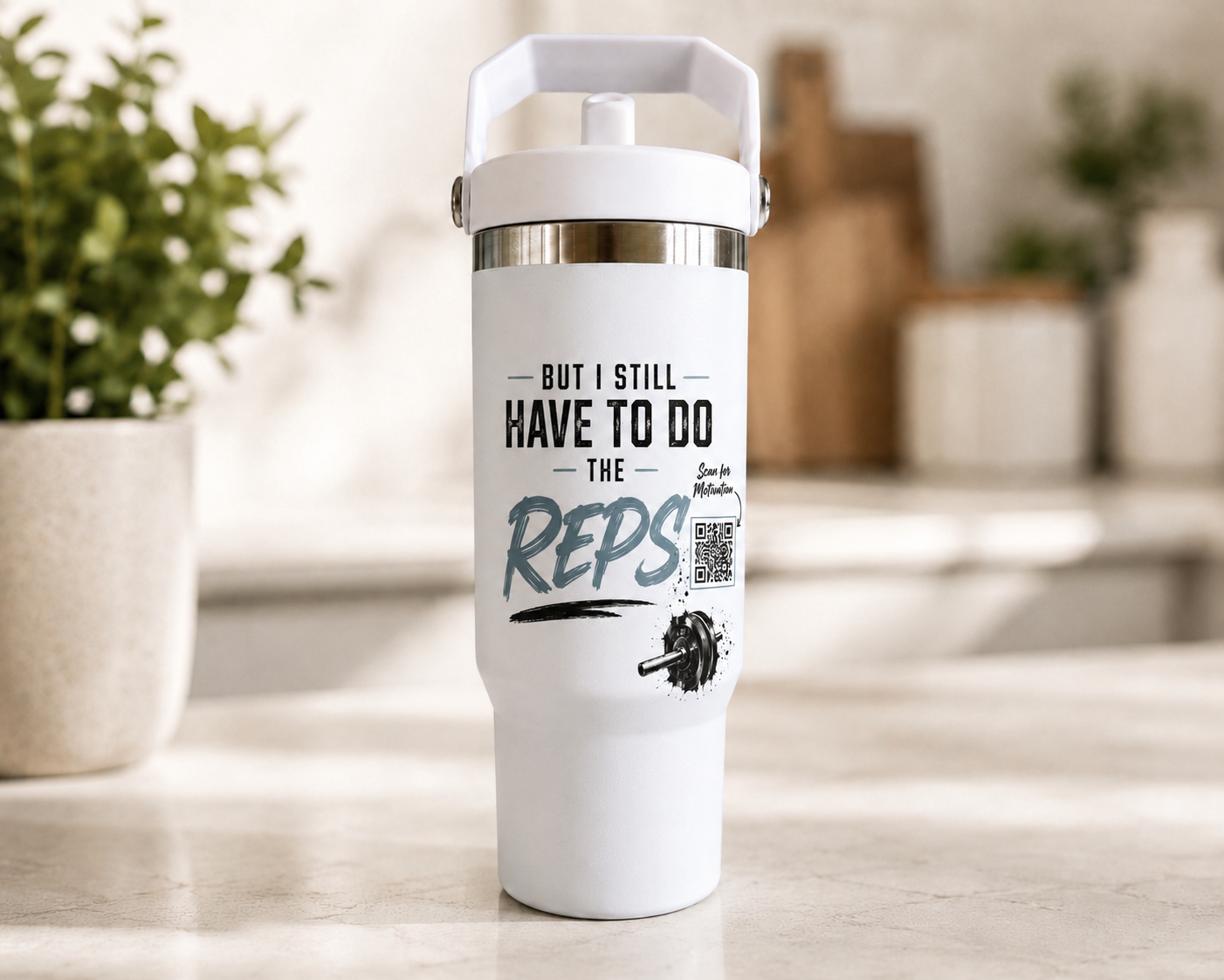 God Gives Me Strength tumbler back